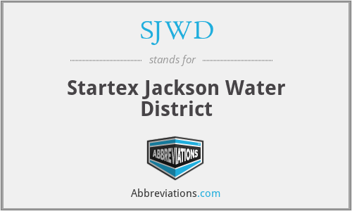 What is the abbreviation for startex jackson water district?
